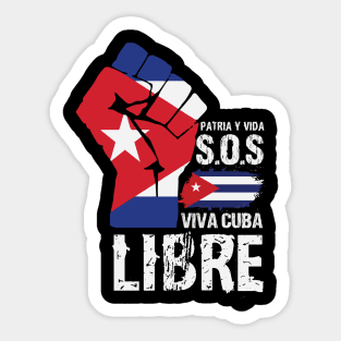 Viva Cuba Libre! Patria Y Vida! Sticker